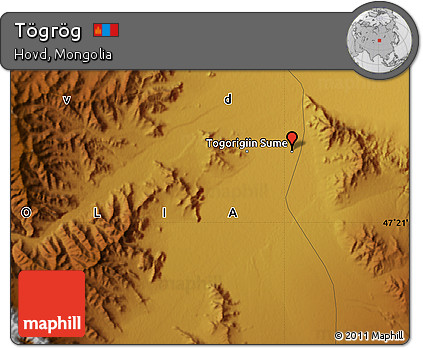 Physical Map of Tögrög