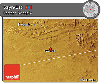 Physical 3D Map of Sayn-Ust