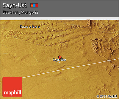 Physical 3D Map of Sayn-Ust
