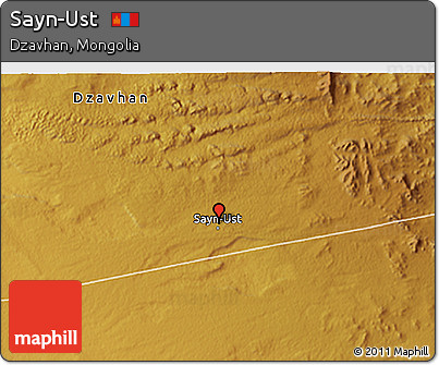 Physical 3D Map of Sayn-Ust