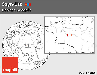 Blank Location Map of Sayn-Ust