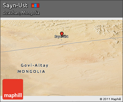 Satellite Panoramic Map of Sayn-Ust