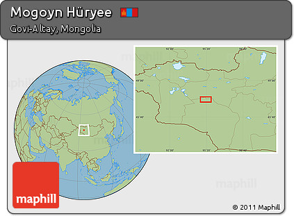 Savanna Style Location Map of Mogoyn Hüryee