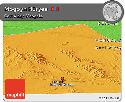 Political Panoramic Map of Mogoyn Hüryee