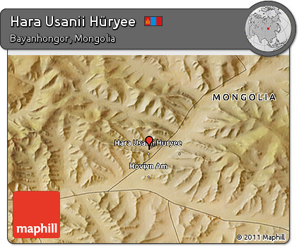 Satellite 3D Map of Hara Usanii Hüryee