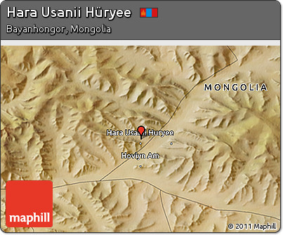 Satellite 3D Map of Hara Usanii Hüryee