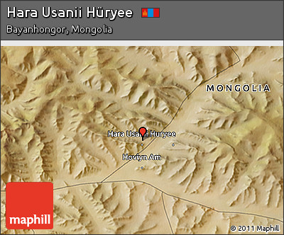Satellite 3D Map of Hara Usanii Hüryee