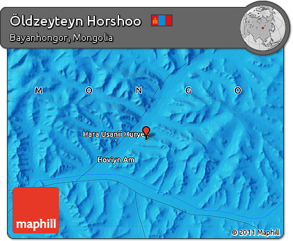 Political Map of Öldzeyteyn Horshoo