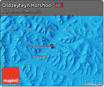 Political Map of Öldzeyteyn Horshoo