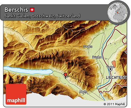 Physical 3D Map of Berschis