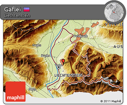 Physical 3D Map of Gaflei