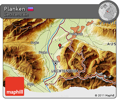 Physical 3D Map of Planken