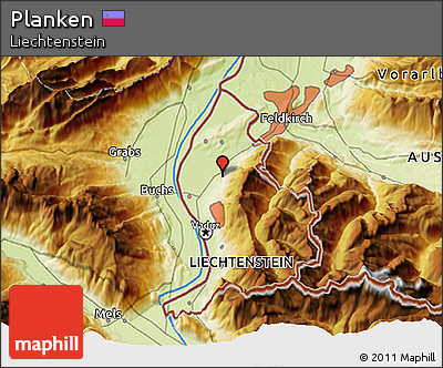 Physical 3D Map of Planken