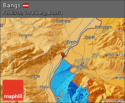 Political 3D Map of Bangs