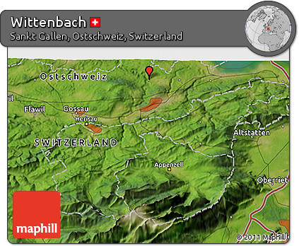Satellite 3D Map of Wittenbach