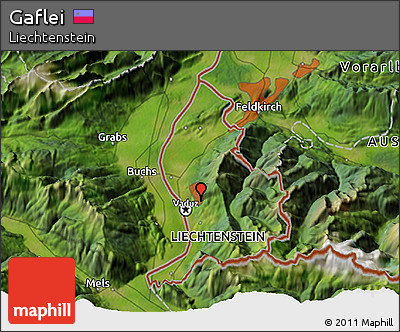 Satellite 3D Map of Gaflei