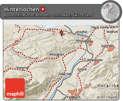 Shaded Relief 3D Map of Hinterlochen