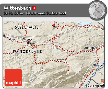 Shaded Relief 3D Map of Wittenbach