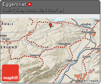 Shaded Relief 3D Map of Eggersriet