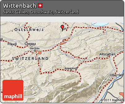 Shaded Relief 3D Map of Wittenbach