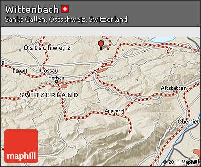 Shaded Relief 3D Map of Wittenbach