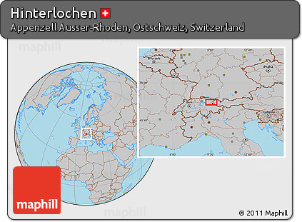 Gray Location Map of Hinterlochen