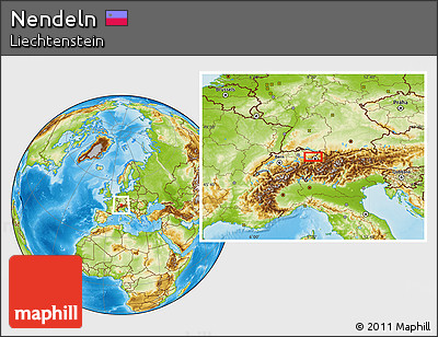 Physical Location Map of Nendeln