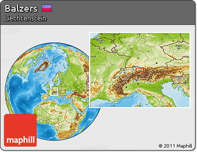 Physical Location Map of Balzers