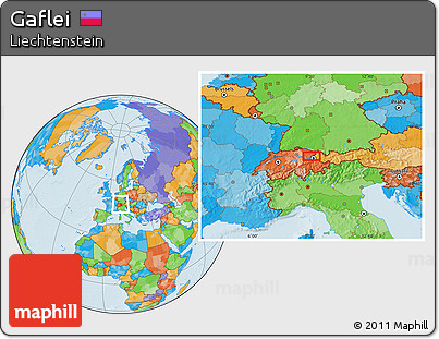 Political Location Map of Gaflei