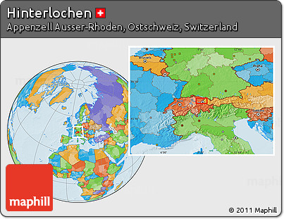 Political Location Map of Hinterlochen