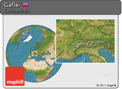 Satellite Location Map of Gaflei