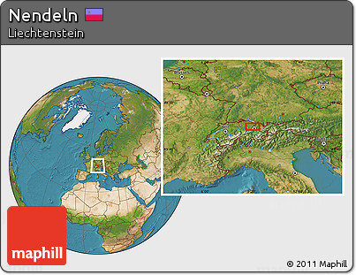 Satellite Location Map of Nendeln