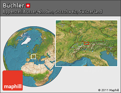 Satellite Location Map of Büchler