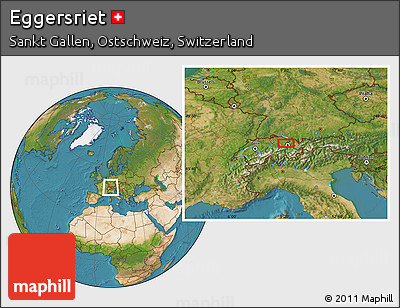 Satellite Location Map of Eggersriet