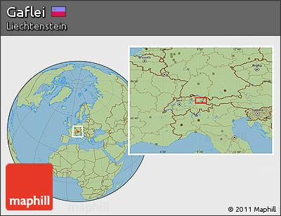 Savanna Style Location Map of Gaflei