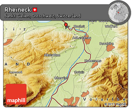 Physical Map of Rheineck