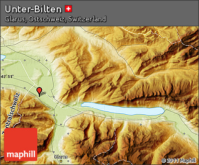 Physical Map of Unter-Bilten