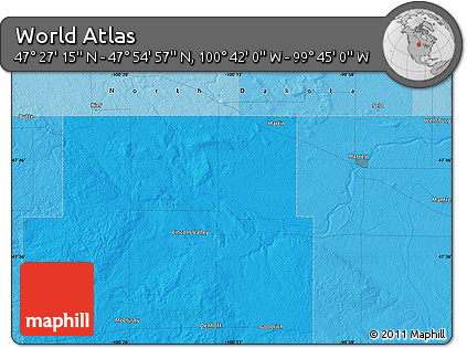 Political Map of the Area around 47° 41' 6" N, 100° 13' 29" W