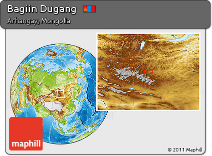 Physical Location Map of Bagiin Dugang