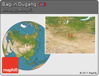 Satellite Location Map of Bagiin Dugang