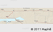 Shaded Relief Panoramic Map of the area around 47° 41' 6" N, 101° 4' 29" W