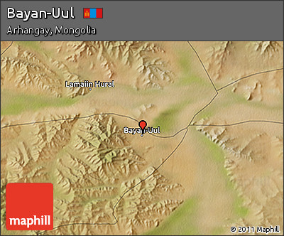 Satellite 3D Map of Bayan-Uul
