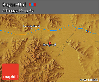 Physical Map of Bayan-Uul