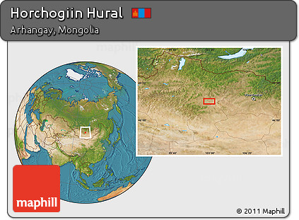 Satellite Location Map of Horchogiin Hural