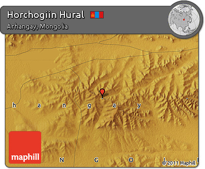 Physical Map of Horchogiin Hural