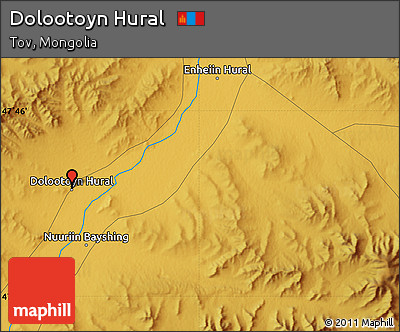 Physical Map of Dolootoyn Hural