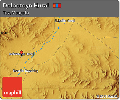 Physical Map of Dolootoyn Hural