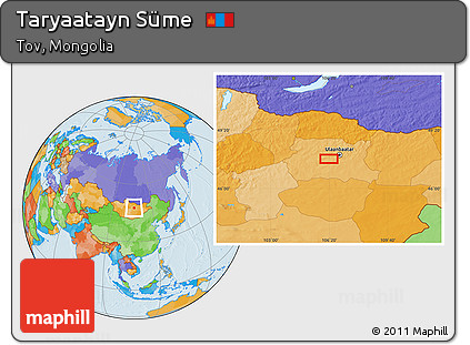 Political Location Map of Taryaatayn Süme