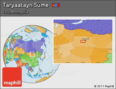 Political Location Map of Taryaatayn Süme