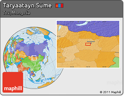 Political Location Map of Taryaatayn Süme